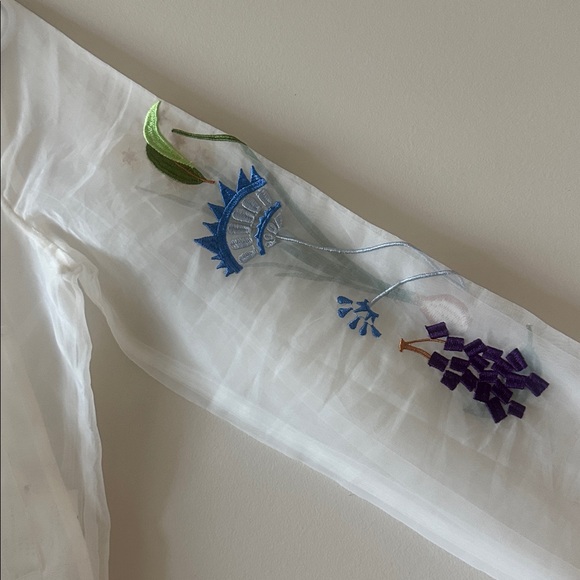 Floral Embroidered Sheer Jacket - Picture 3 of 3